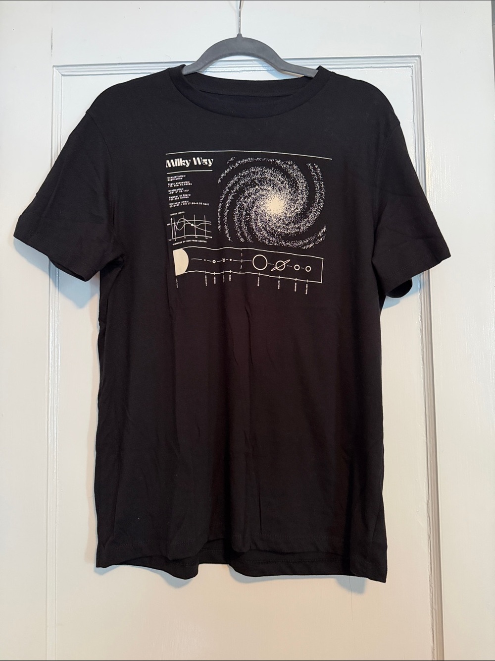 Black 'Milky Way' Graphic Tee Shirt